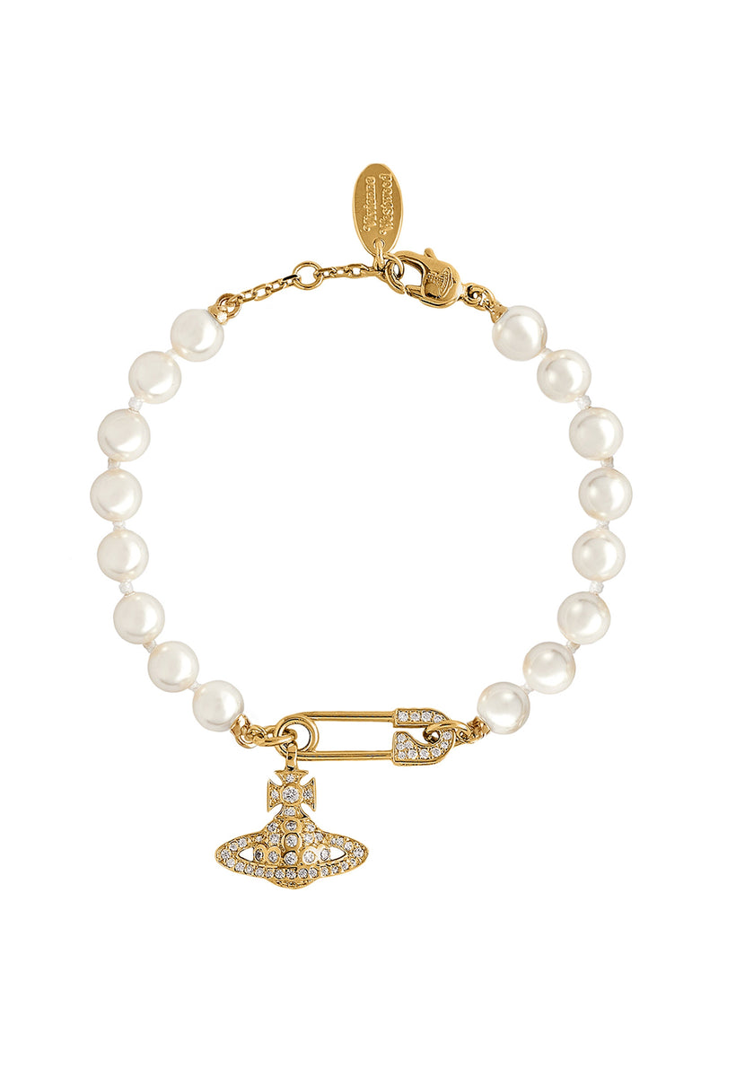 Vivienne Westwood Lucrese Pearl Bracelet Gold Plated – ODs Designer ...