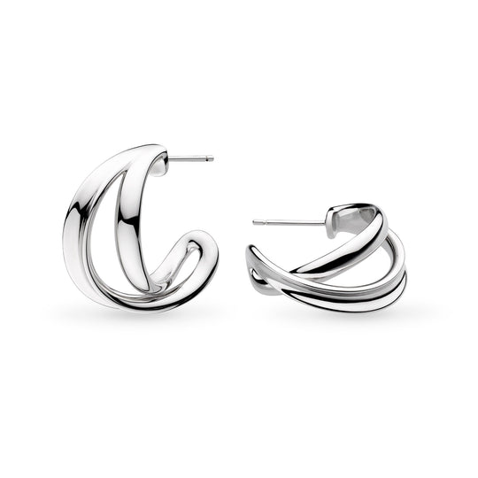 Kit Heath Serenity Grande Cross Over Semi Hoop Earrings