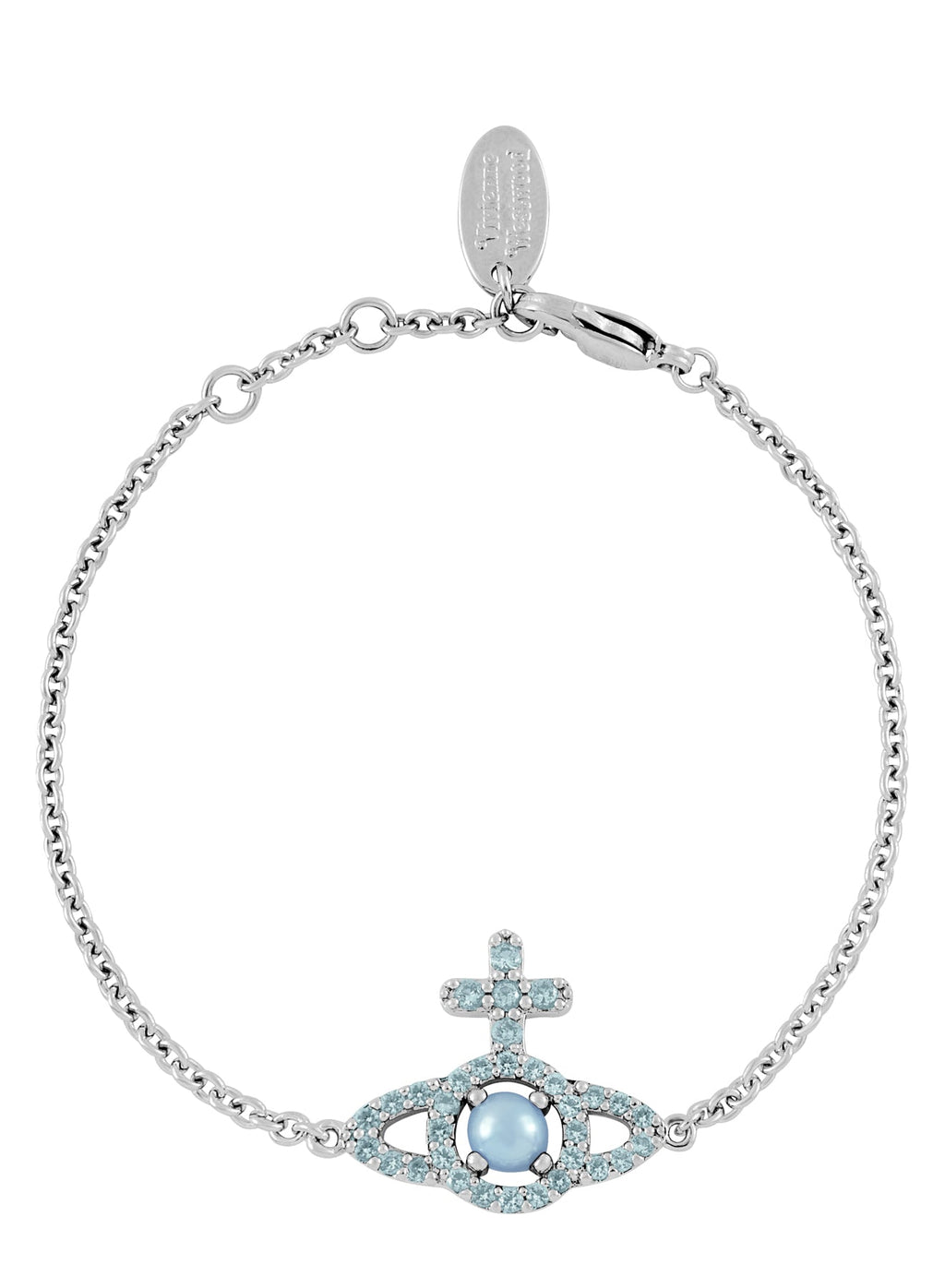 Vivienne Westwood Olympia-Light Blue Pearl Bracelet — view 2