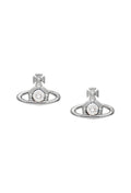 Vivienne Westwood Nano Stud Earrings, platinum plated metal jewelry from Vivienne Westwood, at OD’s Jewellers in St Helens.