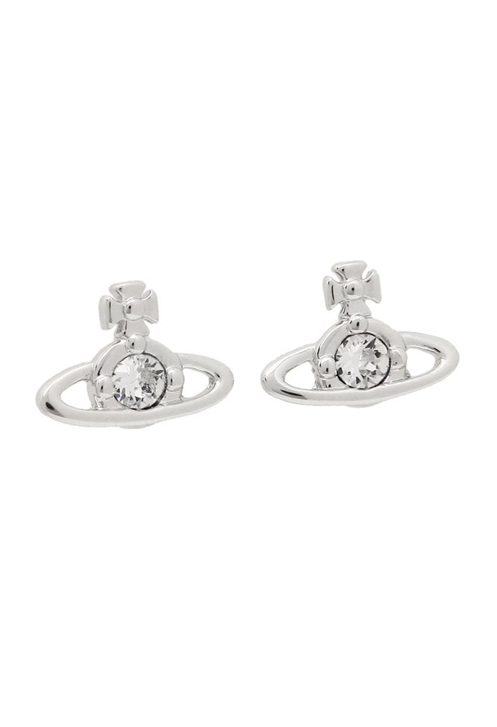 The Vivienne Westwood Nano Stud Earrings, a platinum plated metal jewelry from Vivienne Westwood, available at OD’s Jewellers in St Helens.