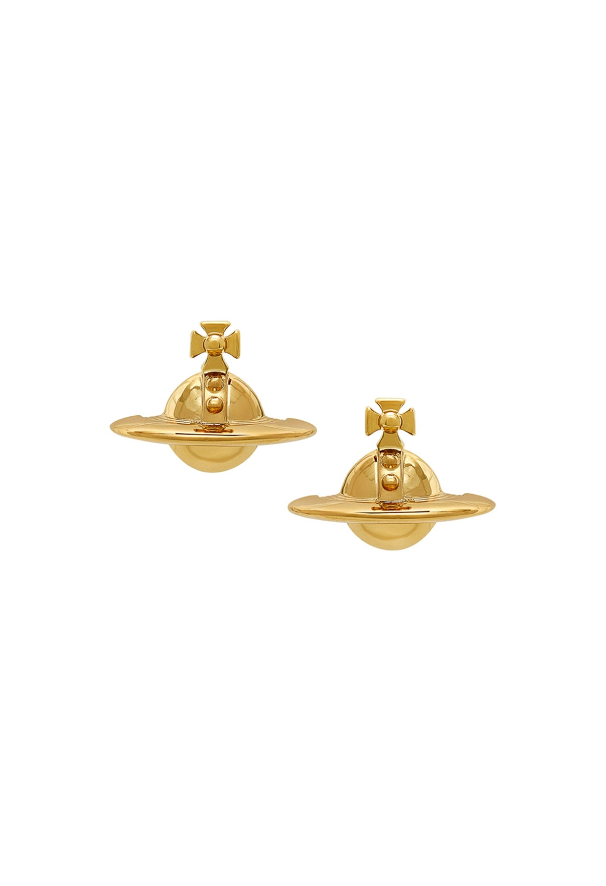 The Vivienne Westwood Solid Orb Earrings, gold plated jewellery from Vivienne Westwood, at OD’s Jewellers in St Helens.