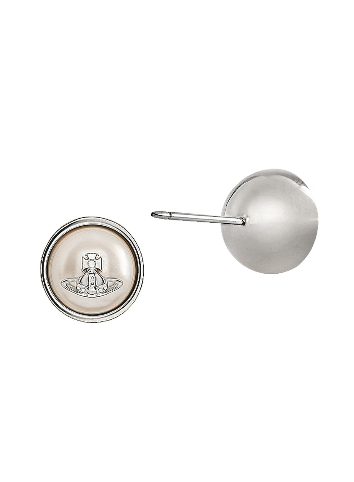 The Vivienne Westwood Olga Pearl Earrings, a platinum plated earrings from Vivienne Westwood, available at OD’s Jewellers in St Helens.