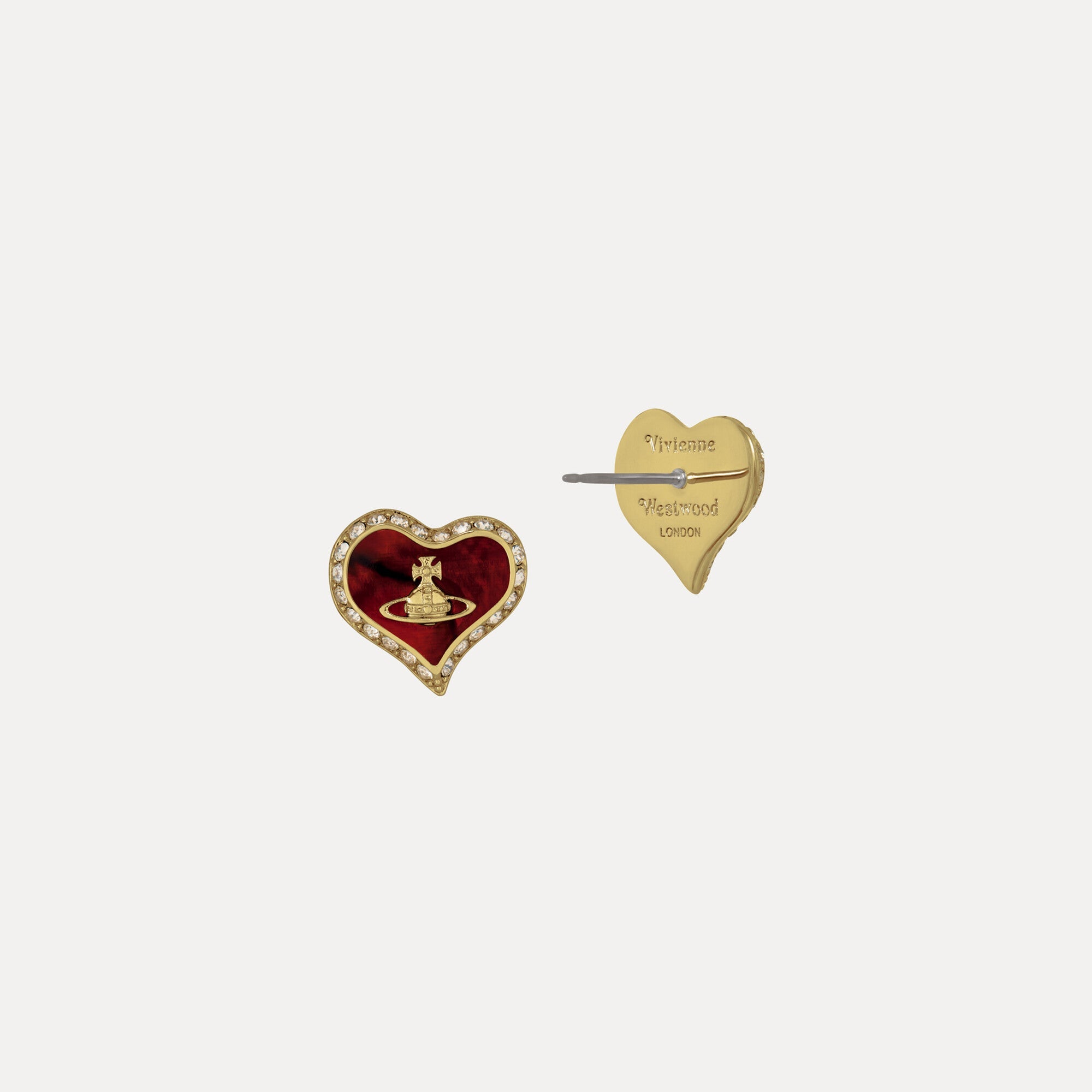 Vivienne Westwood Petra Earrings Copper Red Mop Honey Crystal 62010074-02RA24