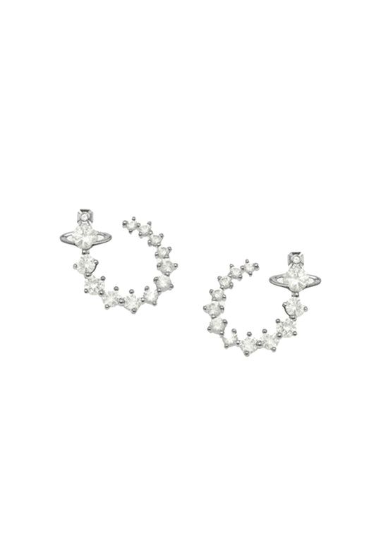 Vivienne Westwood Platinum Plated Lydia CZ Earrings