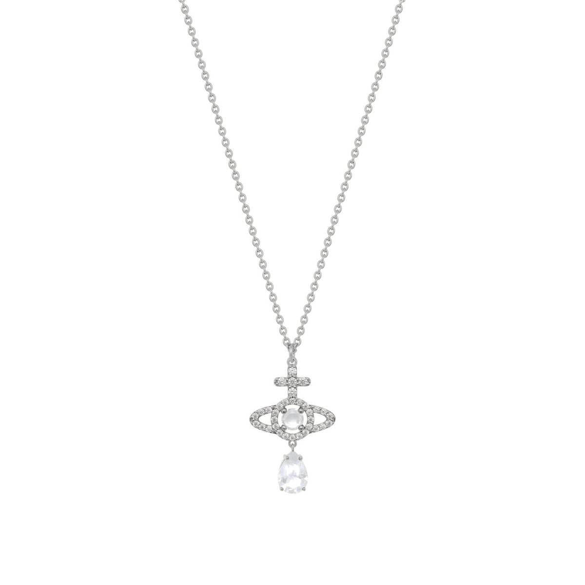 Vivienne Westwood Olympia CZ With Drop Necklace
