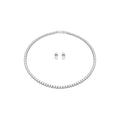 The Swarovski Matrix Tennis Necklace & Earrings set, silver rhodium-plated, from Swarovski, at OD’s Jewellers in St Helens.