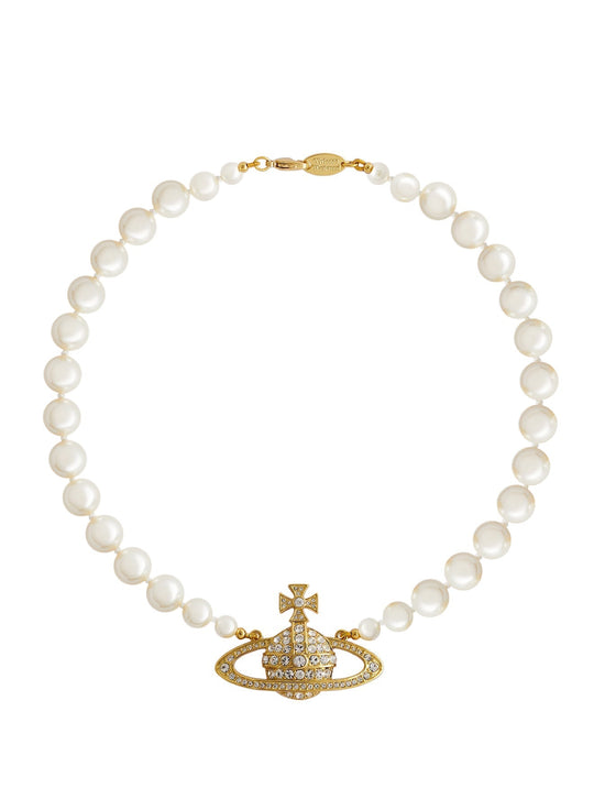 Vivienne Westwood One Row Pearl Choker Necklace