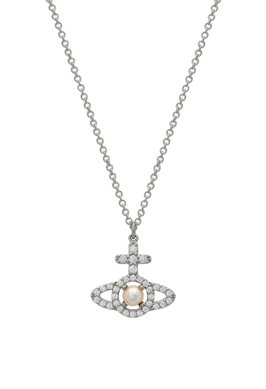 Vivienne Westwood Olympia Pearl Pendant Platinum Plated