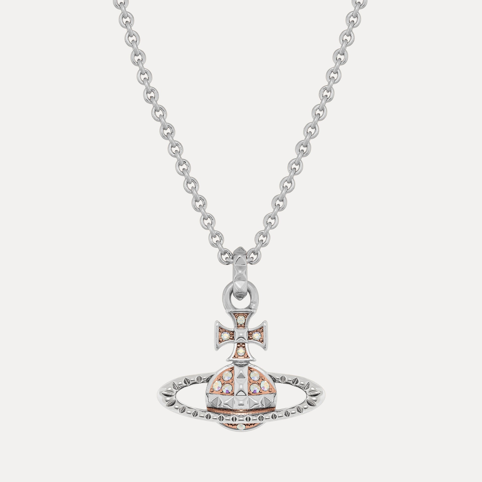 Vivienne Westwood Mayfair Bas Relief Pendant Pink Crystal Ab Crystal 630203EG-02W205