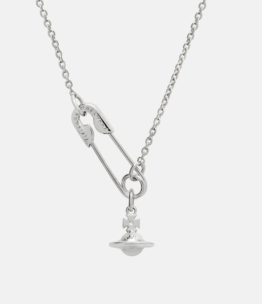 Vivienne Westwood Sterling Silver Safety Pin Necklace 630203F7-01P019-