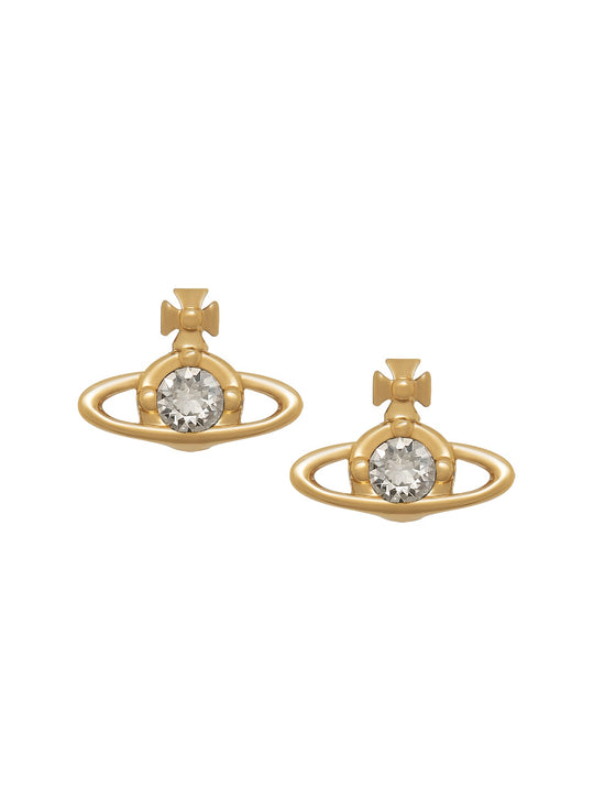 Vivienne Westwood Gold Plated Nano Silver Shade Crystal Earrings