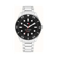 Tommy Hilfiger Mens Oceanic Black Dial Bracelet Watch Stainless Steel by Tommy Hilfiger
