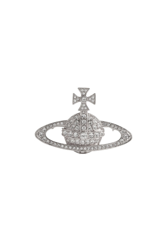 Vivienne Westwood Platinum Plated Bas Relief Brooch 65010006-02P116-CN
