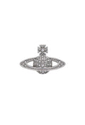 The Vivienne Westwood Mini Bas Relief Clutch Pin, platinum plated metal brooch from Vivienne Westwood, OD’s Jewellers, St Helens