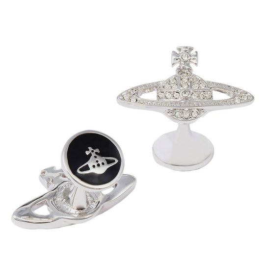 Vivienne Westwood Platinum Plated Mini Bas Relief Cufflinks