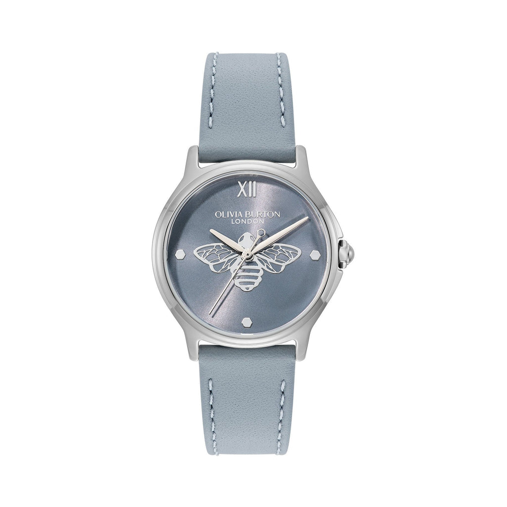Olivia Burton Classic Bee Chalk Blue Strap Watch