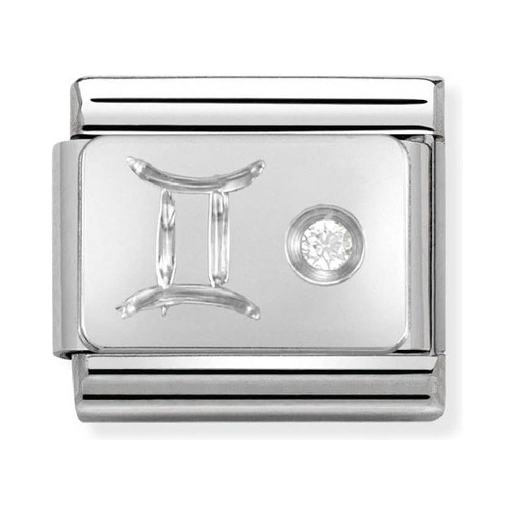 Nomination Composable Classic Link Zodiac Gemini in Cubic Zirconia and 925 Silver