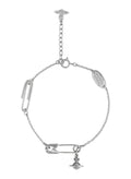 Vivienne Westwood Sterling Silver Safety Pin Bracelet 6102023T-01P019-001
