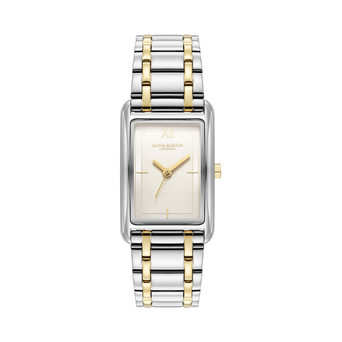 Olivia Burton Ladies Classics Grove White Tank Dial Bracelet Watch Stainless Steel & Gold Plated by Olivia Burton