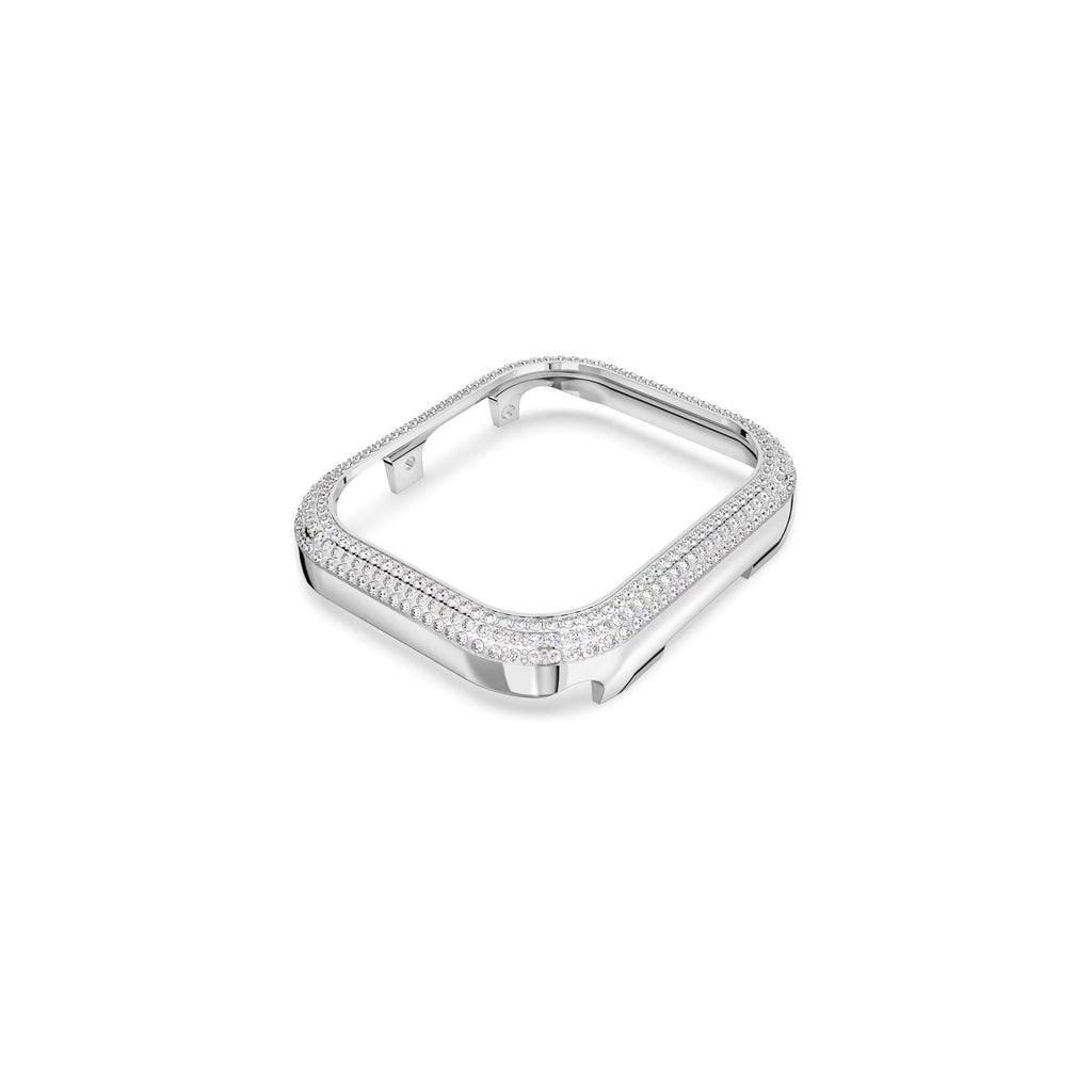 The Swarovski Sparkling 41mm Rhodium Plated Apple Watch Case, a silver rhodium-plated uncategorized from Swarovski, OD’s Jewellers in St Helens
