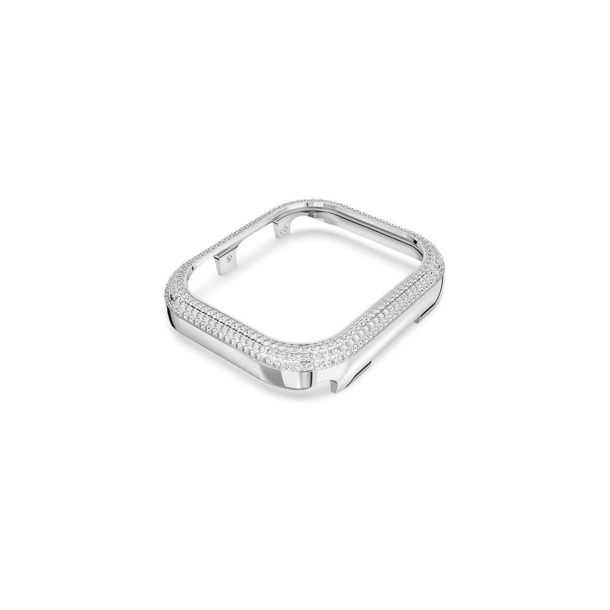 The Swarovski Sparkling 41mm Rhodium Plated Apple Watch Case, a silver rhodium-plated uncategorized from Swarovski, OD’s Jewellers in St Helens