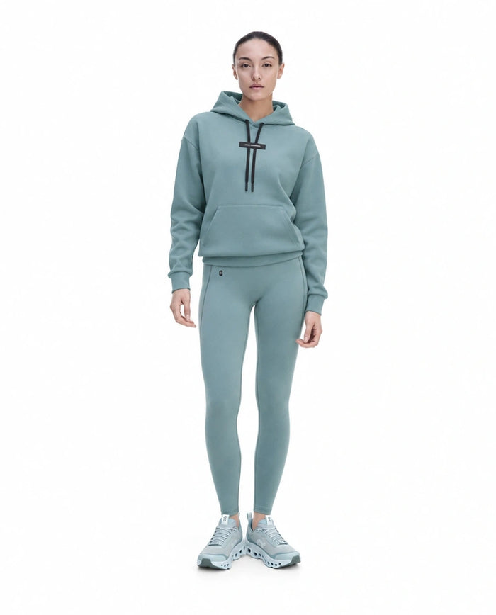 Women's On Running Agave Focus Tech Hoodie & Performance Leggings Set
