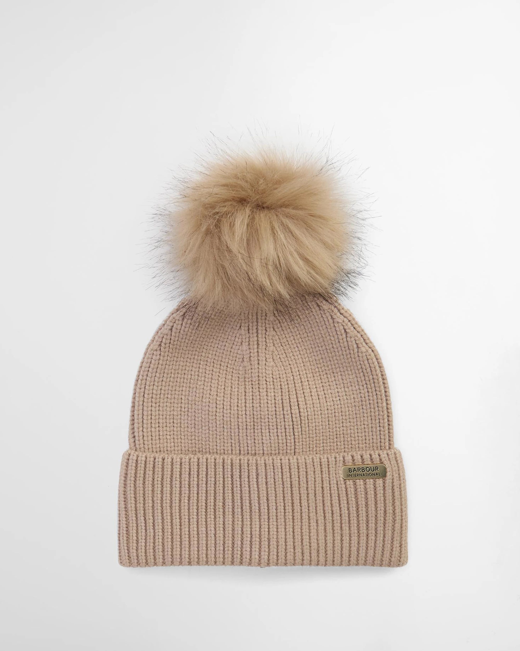 Women's Barbour Mallory Pom Beanie in Oat