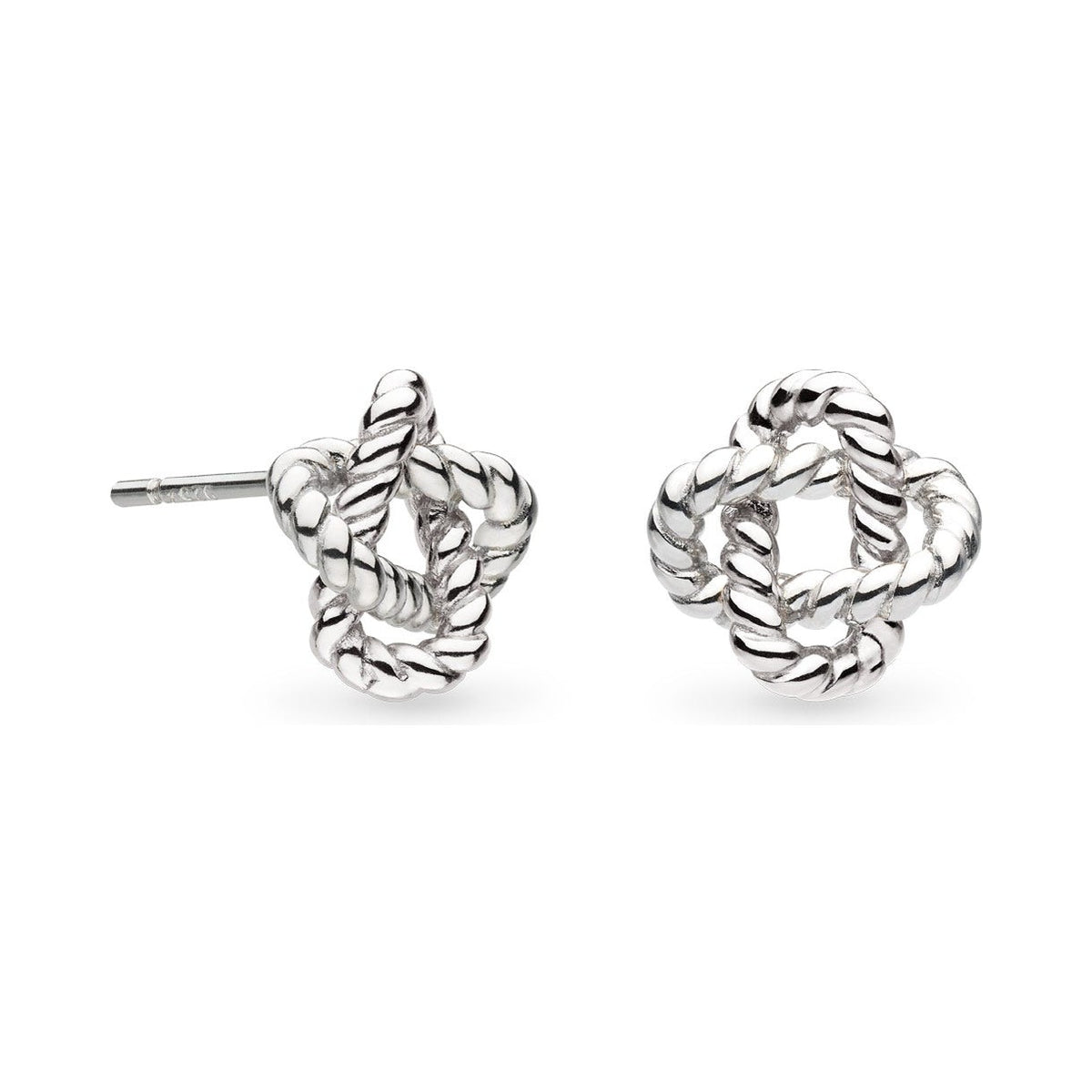 Kit Heath Marina Rope Knot Stud Earrings in Silver by Kit Heath