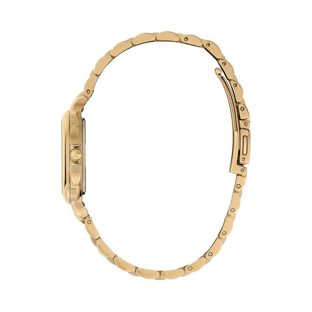 The Olivia Burton Grosvenor Square gold crystal dial bracelet watch, a gold plated bracelet watch from Olivia Burton, available at OD’s Jewellers in St Helens