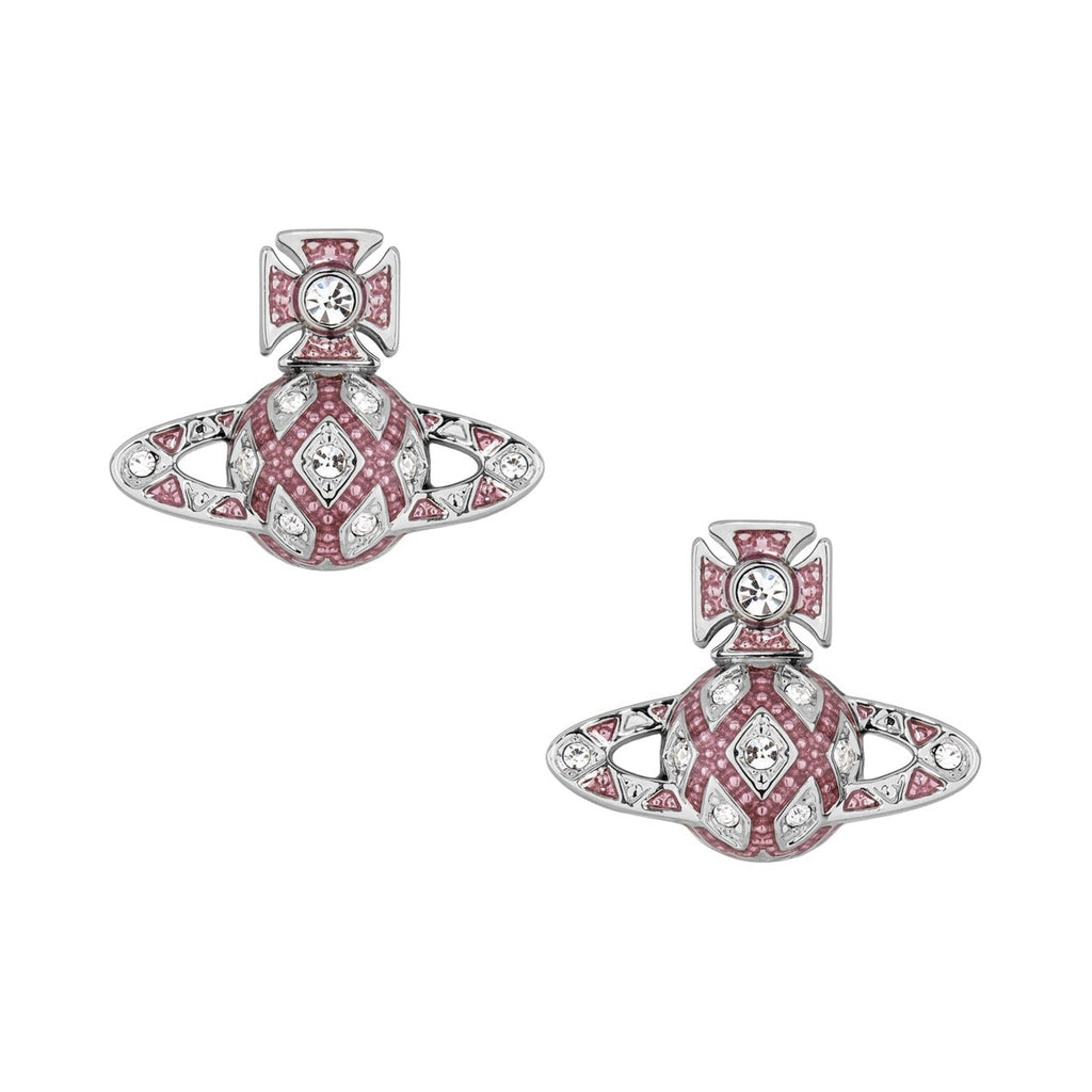 Vivienne Westwood Rachelle Dark Rose Bas Relief Earrings 6201038Q-02P788-