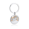 The Clogau Tree Of Life Key Ring, a silver with rose-gold accents metal jewelry from Clogau, available at OD’s Jewellers in St Helens.