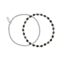 ChloBo men's bracelet set featuring Kambala Jasper beads and sterling silver beads, stylish and durable.