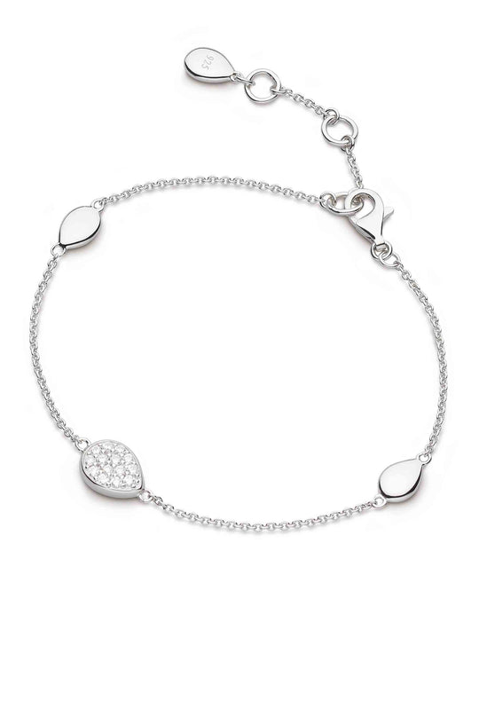 Kit Heath Coast Pebble Glisten Pave CZ Station Bracelet