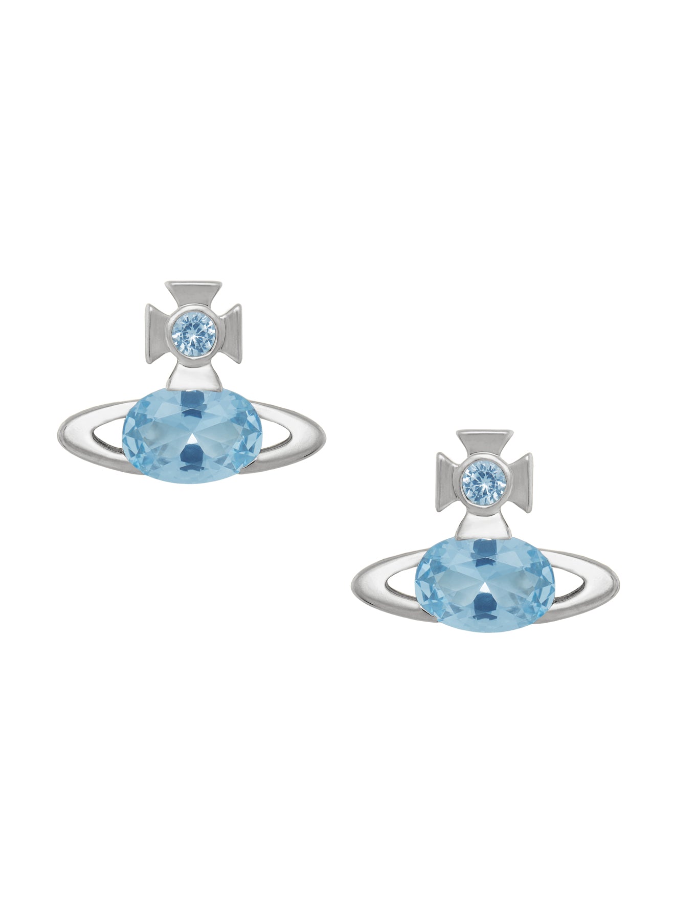 Vivienne Westwood Allie Light Blue CZ Earrings