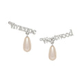 Vivienne Westwood Platinum Plated Amelia-Cream Pearl Earrings-6201037E-02P118-