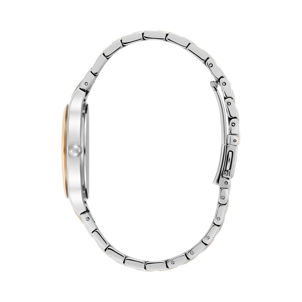 Olivia Burton Ladies Modern Classics Lea Silver Dial Bracelet Watch Stainless Steel & Rose Gold Plated by Olivia Burton