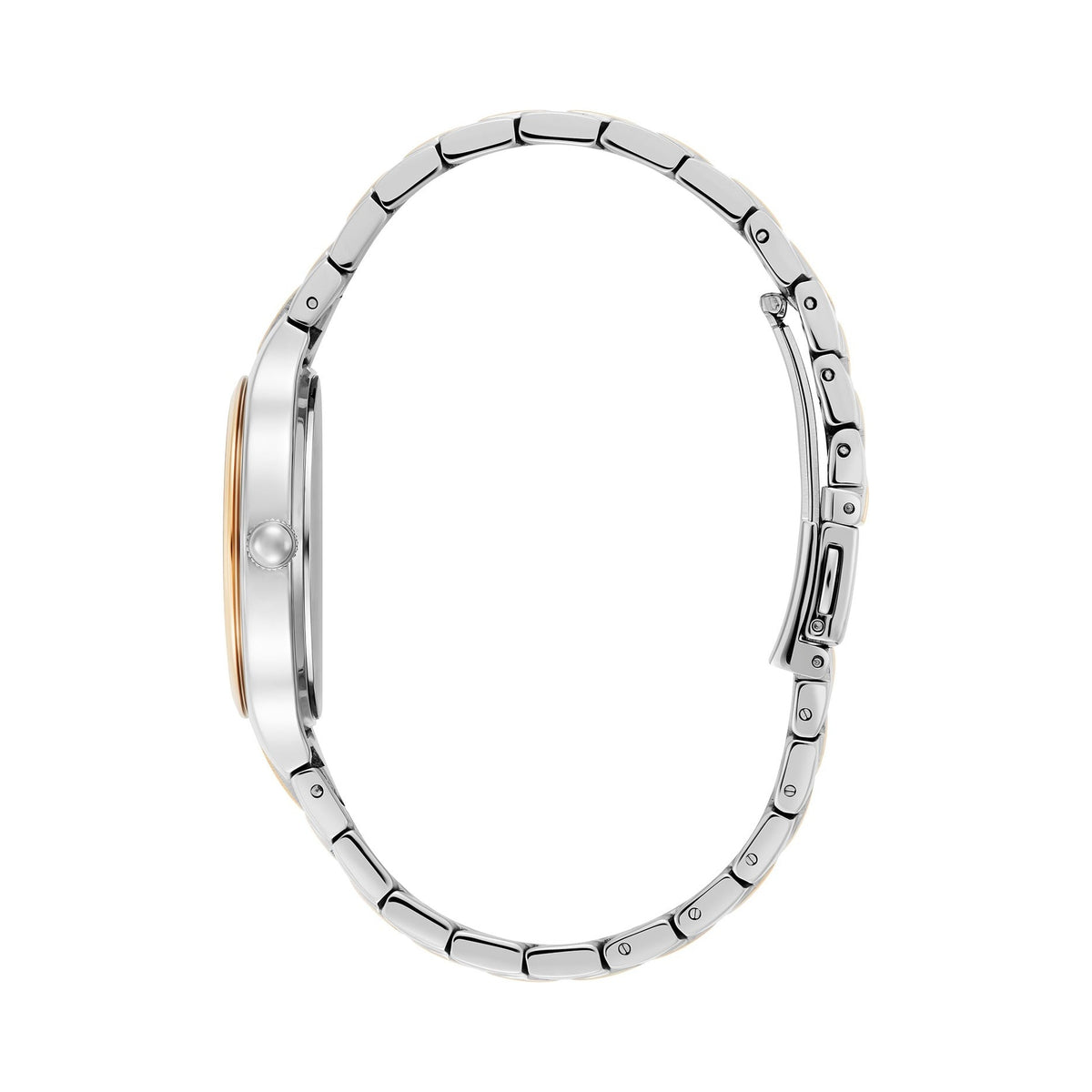 Olivia Burton Ladies Modern Classics Lea Silver Dial Bracelet Watch Stainless Steel & Rose Gold Plated by Olivia Burton