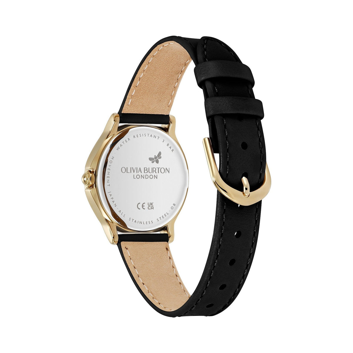 Olivia Burton Classic Bee Black Strap Watch — view 4