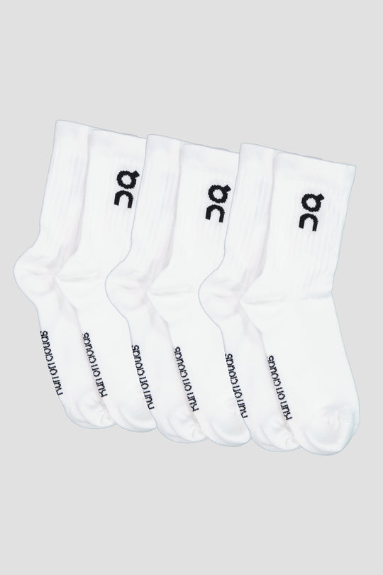 Unisex On Running White Logo 3-Pack Socks
