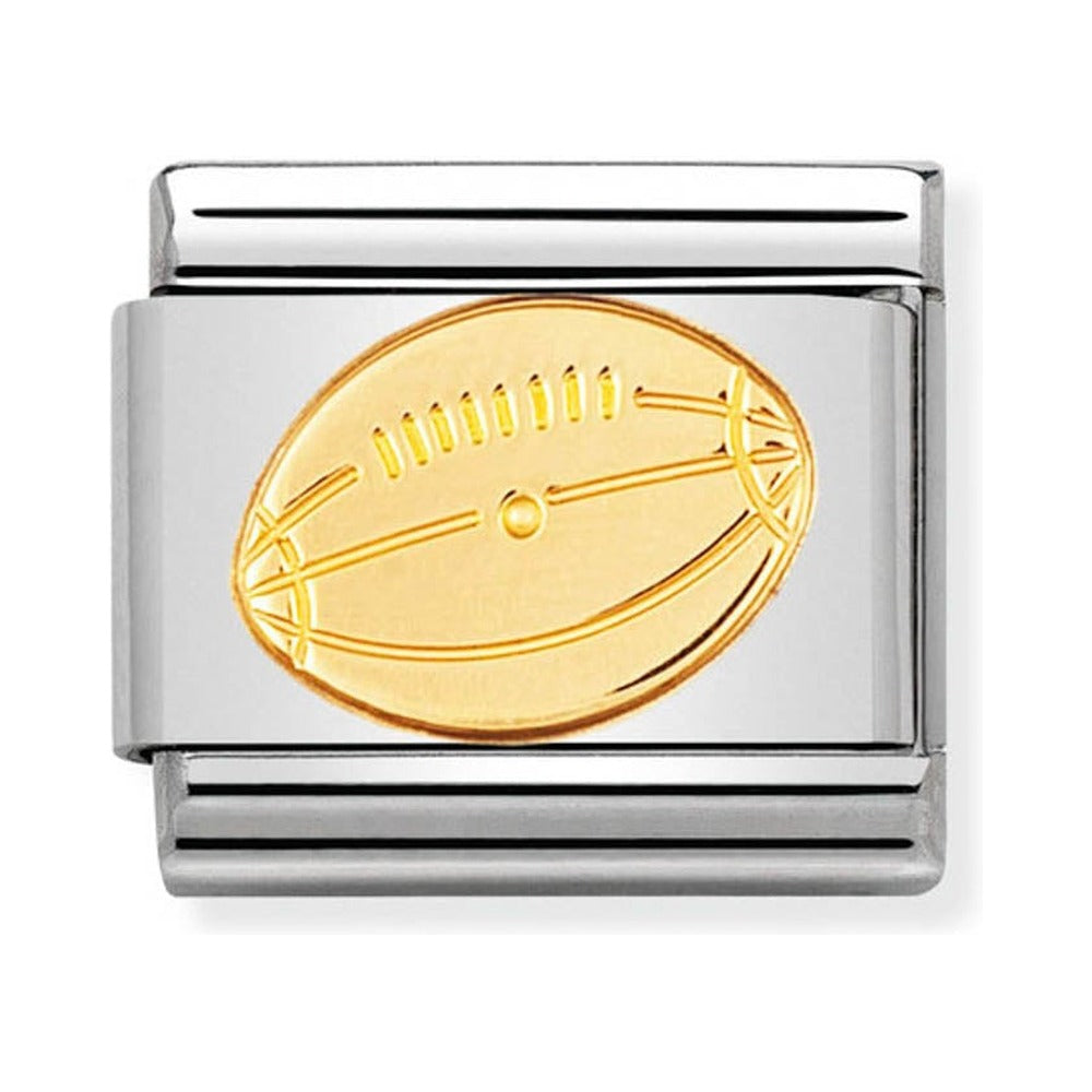 Nomination Composable Classic Link Sports American Football in 18k gold