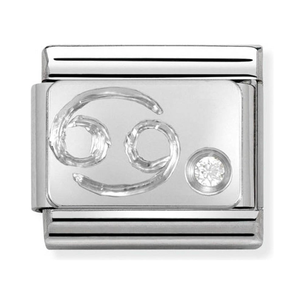 Nomination Composable Classic Link Zodiac Cancer in Cubic Zirconia and 925 Silver