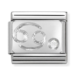 Nomination Composable Classic Link Zodiac Cancer in Cubic Zirconia and 925 Silver