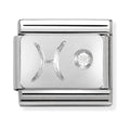 Nomination Composable Classic Link Zodiac Pisces in Cubic Zirconia and 925 Silver