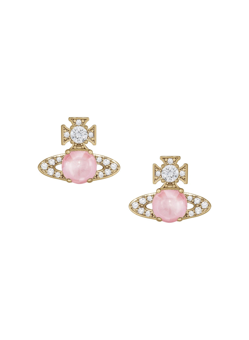 Vivienne Westwood Ondina Pink CZ Stud Earrings 6201038W-02R604