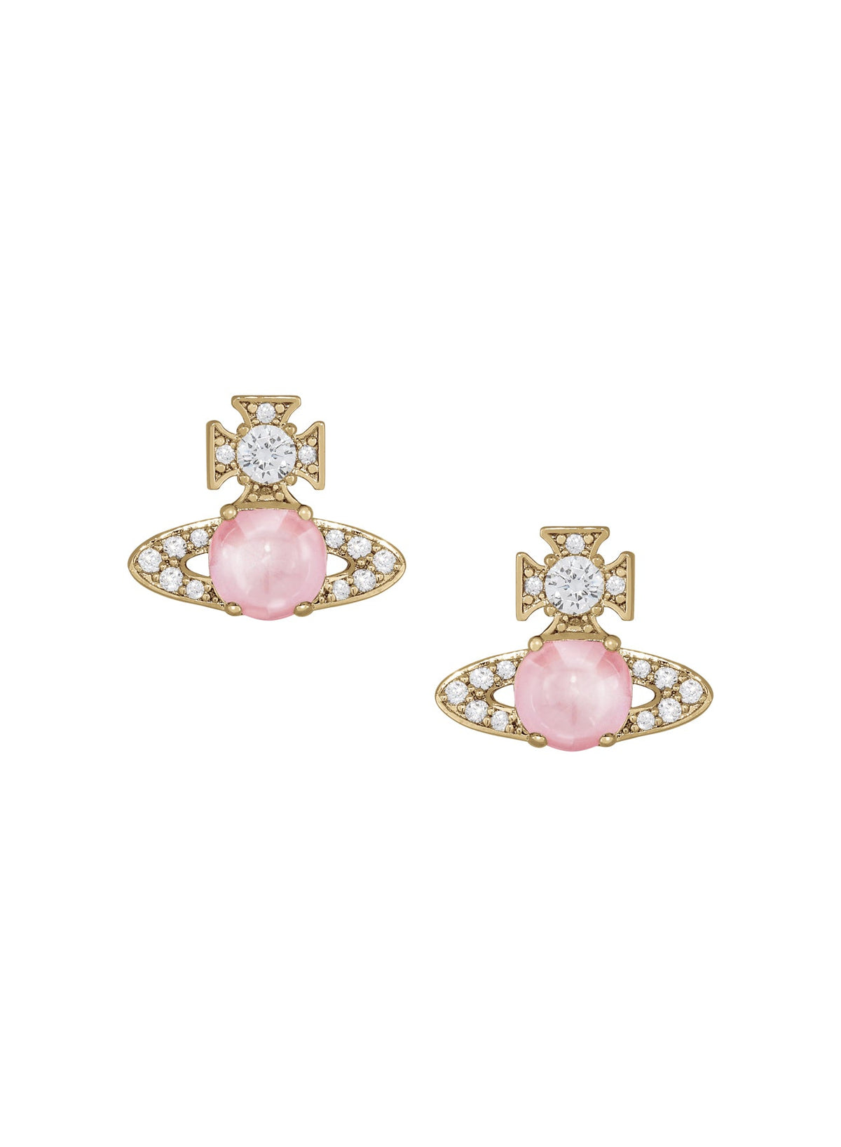 Vivienne Westwood Ondina Pink CZ Stud Earrings 6201038W-02R604