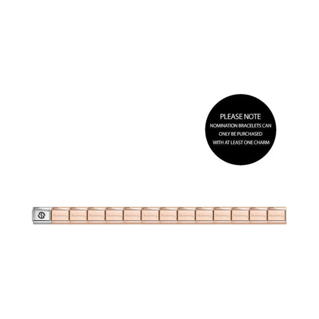 Nomination Composable™ Rose Gold Tone Base Bracelet With Style Icon NN Charm