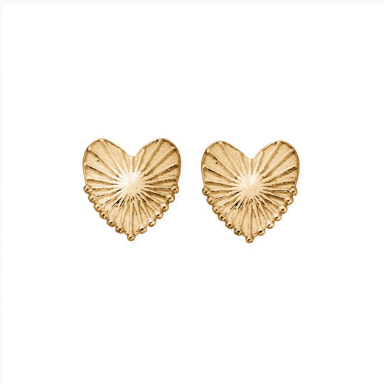 ChloBo Glowing Beauty Stud Silver Gold Plated Earrings