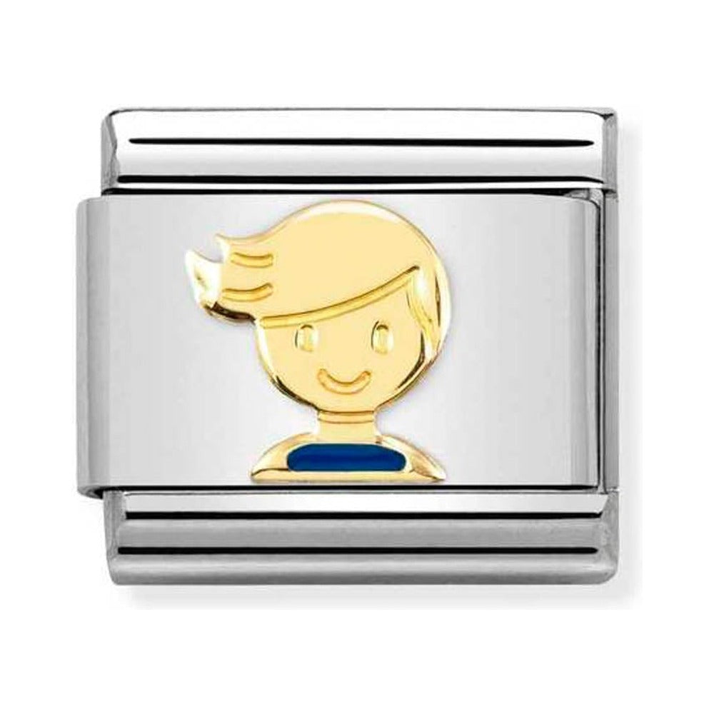 Nomination Composable Gold Blue Boy Charm *