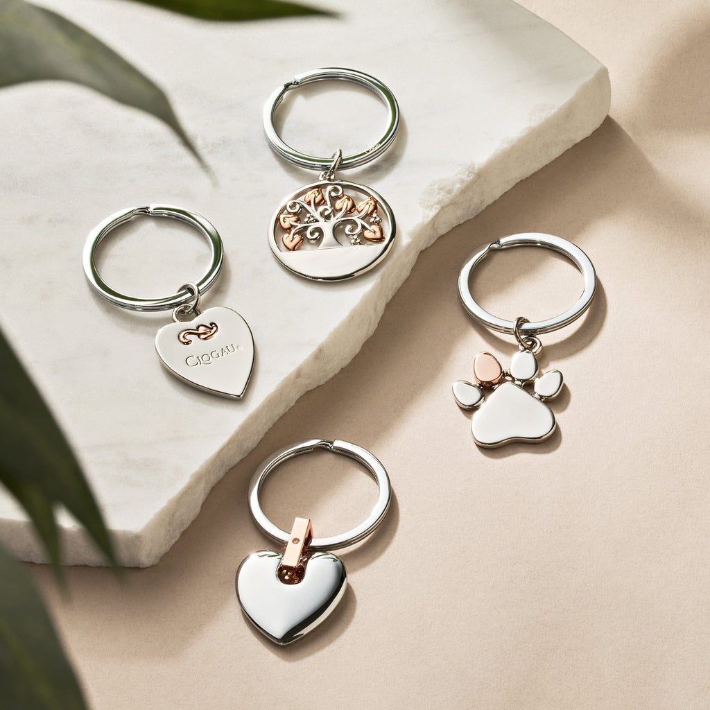 Clogau Paw Prints Key Ring 7PMH890